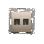 Simon 54 WMDH-0XXXX2-044 Gniazdo HDMI podwójne (moduł); złoty mat