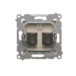 Simon 54 WMDH-0XXXX2-044 Gniazdo HDMI podwójne (moduł); złoty mat