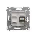 Simon 54 WMDT-0010xx-011 Gniazdo telefoniczne pojedyncze RJ12 (moduł); biały