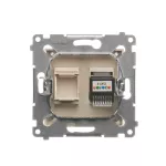 Simon 54 WMDT-0010xx-041 Gniazdo telefoniczne pojedyncze RJ12 (moduł); kremowy