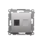 Simon 54 WMDT-0010xx-043 Gniazdo telefoniczne pojedyncze RJ12 (moduł); srebrny mat