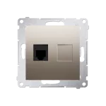Simon 54 WMDT-0010xx-044 Gniazdo telefoniczne pojedyncze RJ12 (moduł); złoty mat