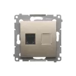 Simon 54 WMDT-0010xx-044 Gniazdo telefoniczne pojedyncze RJ12 (moduł); złoty mat