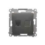 Simon 54 WMDT-0010xx-048 Gniazdo telefoniczne pojedyncze RJ12 (moduł); antracyt