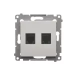 Simon 54 WMDT-0020xx-011 Gniazdo telefoniczne podwójne RJ12 (moduł); biały