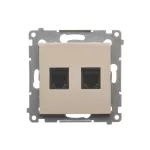 Simon 54 WMDT-0020xx-041 Gniazdo telefoniczne podwójne RJ12 (moduł); kremowy