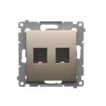 Simon 54 WMDT-0020xx-044 Gniazdo telefoniczne podwójne RJ12 (moduł); złoty mat