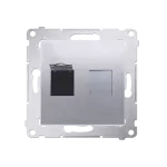 Simon 54 WMDK-0610xx-043 Gniazdo komputerowe pojedyncze RJ45 kategoria 6 z przesłoną przeciwkurzową (moduł); srebrny mat