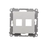 Simon 54 WMDK-P2xxxx-011 Pokrywa gniazd teleinformatycznych na Keystone płaska podwójna (moduł); biały