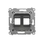 Simon 54 WMDK-P2xxxx-048 Pokrywa gniazd teleinformatycznych na Keystone płaska podwójna (moduł); antracyt