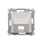 Simon 54 WMDK-P1x2xx-011 Pokrywa gniazd teleinformatycznych na Keystone skośna pojedyncza z polem opisowym (moduł). Montaż na łapki i wkręty; biały