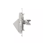 Simon 54 WMDK-P1x2xx-011 Pokrywa gniazd teleinformatycznych na Keystone skośna pojedyncza z polem opisowym (moduł). Montaż na łapki i wkręty; biały