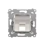 Simon 54 WMDK-P1x2xx-011 Pokrywa gniazd teleinformatycznych na Keystone skośna pojedyncza z polem opisowym (moduł). Montaż na łapki i wkręty; biały