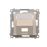 Simon 54 WMDK-P1x2xx-041 Pokrywa gniazd teleinformatycznych na Keystone skośna pojedyncza z polem opisowym (moduł). Montaż na łapki i wkręty; kremowy