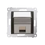 Simon 54 WMDK-P1x2xx-048 Pokrywa gniazd teleinformatycznych na Keystone skośna pojedyncza z polem opisowym (moduł). Montaż na łapki i wkręty; antracyt