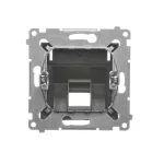 Simon 54 WMDK-P1x2xx-048 Pokrywa gniazd teleinformatycznych na Keystone skośna pojedyncza z polem opisowym (moduł). Montaż na łapki i wkręty; antracyt