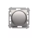 Simon 54 WMDS-004x0x-043 Ściemniacz naciskowo-obrotowy (moduł) 20–500 W; srebrny mat