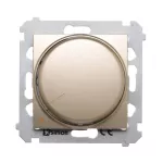 Simon 54 WMDS-004xL2-044 Ściemniacz obrotowy dwubiegunowy do LED ściemnialnych 230V (moduł) 5-215W; złoty mat Wymagana instalacja 4-przewodowa