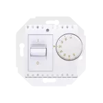 Simon 54 WMDR-02xxxx-011 Regulator temperatury z czujnikiem wewnętrznym (moduł) 16(2) A, 230V~. Montaż na wkręty; biały