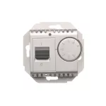 Simon 54 WMDR-02xxxx-043 Regulator temperatury z czujnikiem wewnętrznym (moduł) 16(2) A, 230V~. Montaż na wkręty; srebrny mat