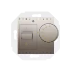 Simon 54 WMDR-02xxxx-044 Regulator temperatury z czujnikiem wewnętrznym (moduł) 16(2) A, 230V~. Montaż na wkręty; złoty mat