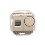 Simon 54 WMDR-02xxxx-044 Regulator temperatury z czujnikiem wewnętrznym (moduł) 16(2) A, 230V~. Montaż na wkręty; złoty mat