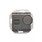 Simon 54 WMDR-02xxxx-048 Regulator temperatury z czujnikiem wewnętrznym (moduł) 16(2) A, 230V~. Montaż na wkręty; antracyt