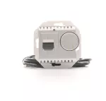 Simon 54 WMDR-01xxxx-043 Regulator temperatury z czujnikiem zewnętrznym (moduł) 16(2) A, 230V~. W komplecie czujnik zewnętrzny (sonda). Montaż na wkręty; srebrny mat