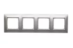 Simon 54 Premium WMDZ-0140xx-043 Ramka 4-krotna PREMIUM IP20 / IP44; srebrny mat