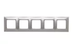 Simon 54 Premium WMDZ-0150xx-043 Ramka 5-krotna PREMIUM IP20 / IP44; srebrny mat