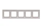 Simon 54 Premium WMDZ-0150xx-043 Ramka 5-krotna PREMIUM IP20 / IP44; srebrny mat