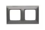 Simon 54 Premium WMDZ-0120xK-048 Ramka 2-krotna PREMIUM do puszek karton-gips IP20 / IP44; antracyt