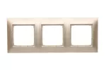 Simon 54 Premium WMDZ-0130xK-044 Ramka 3-krotna PREMIUM do puszek karton-gips IP20 / IP44; złoty mat