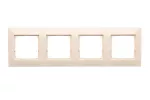 Simon 54 Premium WMDZ-0140xK-041 Ramka 4-krotna PREMIUM do puszek karton-gips IP20 / IP44; kremowy