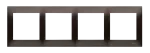 Simon 54 Premium WMDZ-0140xK-046 Ramka 4-krotna PREMIUM do puszek karton-gips IP20 / IP44; brąz mat