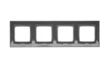Simon 54 Premium WMDZ-0140xK-048 Ramka 4-krotna PREMIUM do puszek karton-gips IP20 / IP44; antracyt