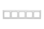 Simon 54 Premium WMDZ-0150xK-011 Ramka 5-krotna PREMIUM do puszek karton-gips IP20 / IP44; biały