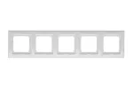 Simon 54 Premium WMDZ-0150xK-011 Ramka 5-krotna PREMIUM do puszek karton-gips IP20 / IP44; biały