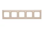 Simon 54 Premium WMDZ-0150xK-041 Ramka 5-krotna PREMIUM do puszek karton-gips IP20 / IP44; kremowy
