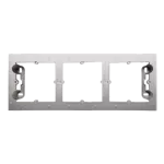 Simon 54 Premium WMDZ-203xxx-043 Puszka natynkowa 3-krotna do ramek PREMIUM. Głębokość 35 mm; srebrny mat