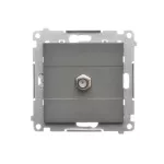 Simon 55 WMDA-10xxxx-116 Gniazdo antenowe typu „F” pojedyncze (moduł). Do instalacji indywidualnych; Grafitowy mat