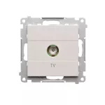 Simon 55 WMDA-11000x-114 Gniazdo antenowe TV pojedyncze (moduł). Do instalacji indywidualnych; Jasnoszary mat