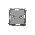 Simon 55 WMDA-021002-116 Gniazdo antenowe R-TV przelotowe 10 dB (moduł). 1x Wejście: 5÷862 MHz; Grafitowy mat