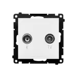 Simon 55 WMDA-010361-111 Gniazdo antenowe R-TV końcowe separowane (moduł). 1x Wejście: 5÷862 MHz; Biały mat