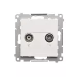 Simon 55 WMDA-010361-111 Gniazdo antenowe R-TV końcowe separowane (moduł). 1x Wejście: 5÷862 MHz; Biały mat