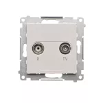 Simon 55 WMDA-010361-114 Gniazdo antenowe R-TV końcowe separowane (moduł). 1x Wejście: 5÷862 MHz; Jasnoszary mat