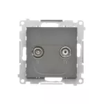 Simon 55 WMDA-010361-116 Gniazdo antenowe R-TV końcowe separowane (moduł). 1x Wejście: 5÷862 MHz; Grafitowy mat