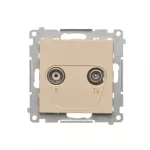 Simon 55 WMDA-010361-144 Gniazdo antenowe R-TV końcowe separowane (moduł). 1x Wejście: 5÷862 MHz; Szampański mat