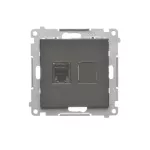 Simon 55 WMDA-P91xx4-149 Gniazdo telefoniczne pojedyncze RJ12 (moduł); Czarny mat