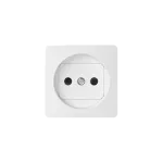 Simon 82 W8-2040-30XXX-XXXX Pokrywa gniazda pojedynczego bez uziemienia z przesłonami; biały